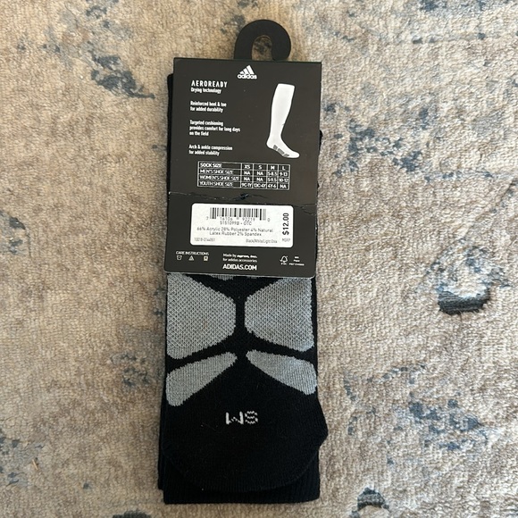 Adidas black baseball over the calf, compression socks youth sz S - Picture 2 of 3